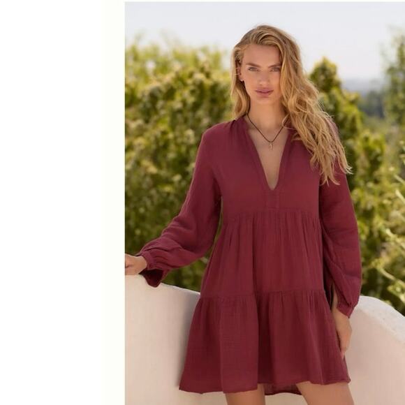 NEW Anthropologie The Kallie Flowy Tunic Dress: Mini Edition - Picture 1 of 8